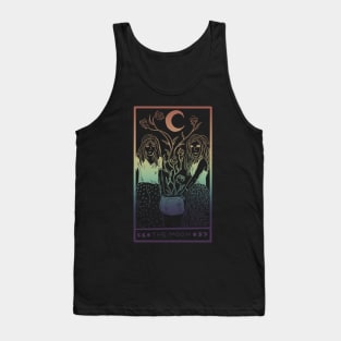 Midnight Margarita Moon - tarot card pastel rainbow Tank Top